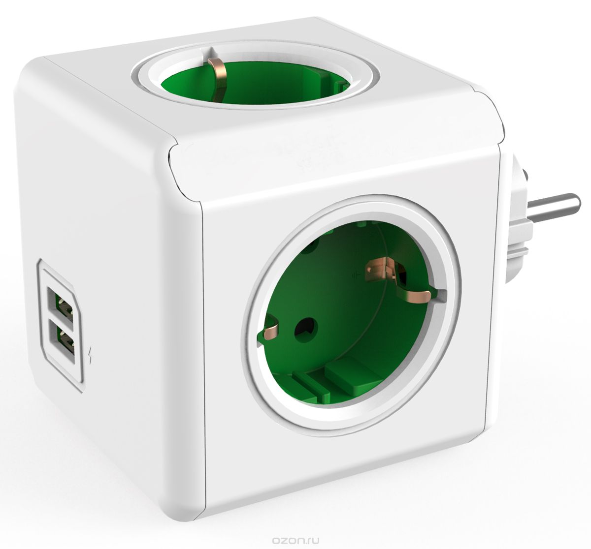 Allocacoc Original USB, Green сетевой разветвитель